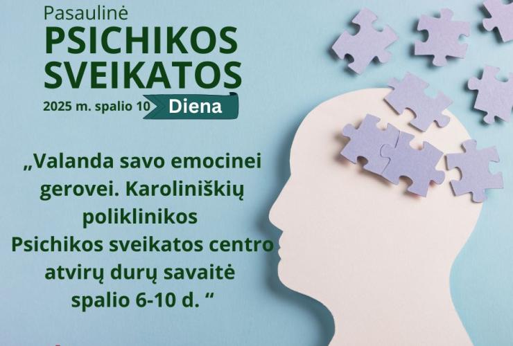 Spalio 10-ąją minėsime Pasaulinę psichikos sveikatos dieną