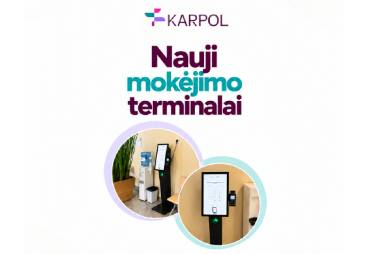 Karoliniškių poliklinikoje – nauji mokėjimo terminalai