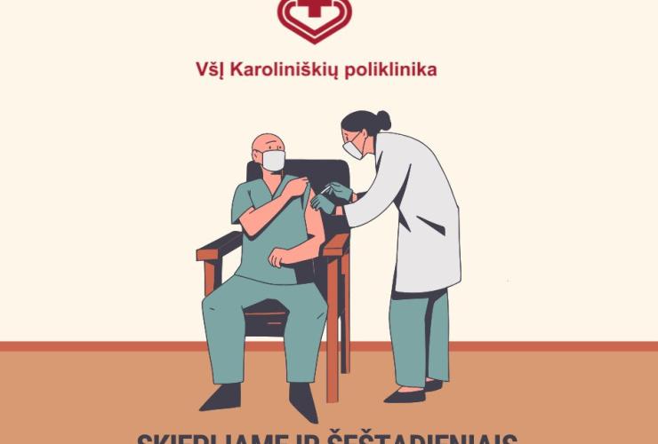Pasiskiepykite patogiai ir šeštadieniais!